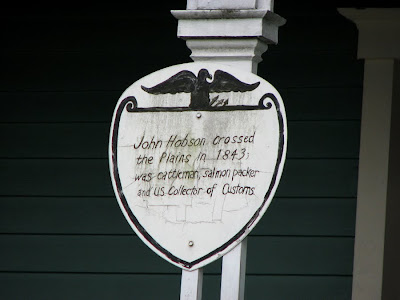Historic Plaque on Hobson House, Astoria, Oregon