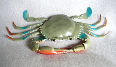 Plastic Blue Crab Replica
