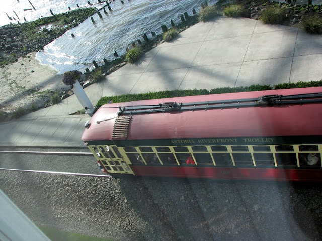 Astoria Riverfront Trolley from the Top