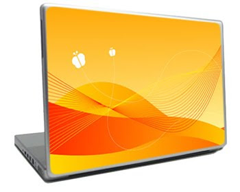 Abstract Orange Laptop
