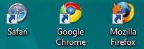 Firefox, Google Chrome, Safari