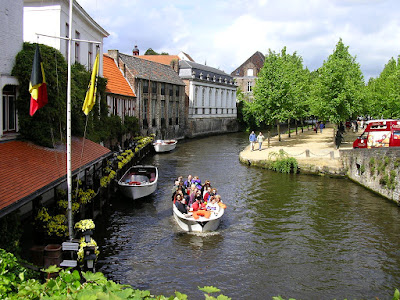 Obiective turistice Flandra: canale in Brugge