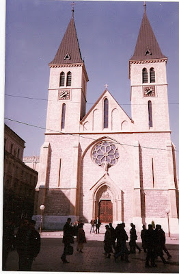 Obiective turistice Bosnia: catedrala catolica Sarajevo