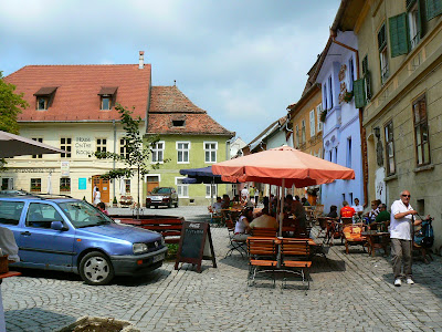 Imagini Romania: piata centrala cetatea Sighisoara