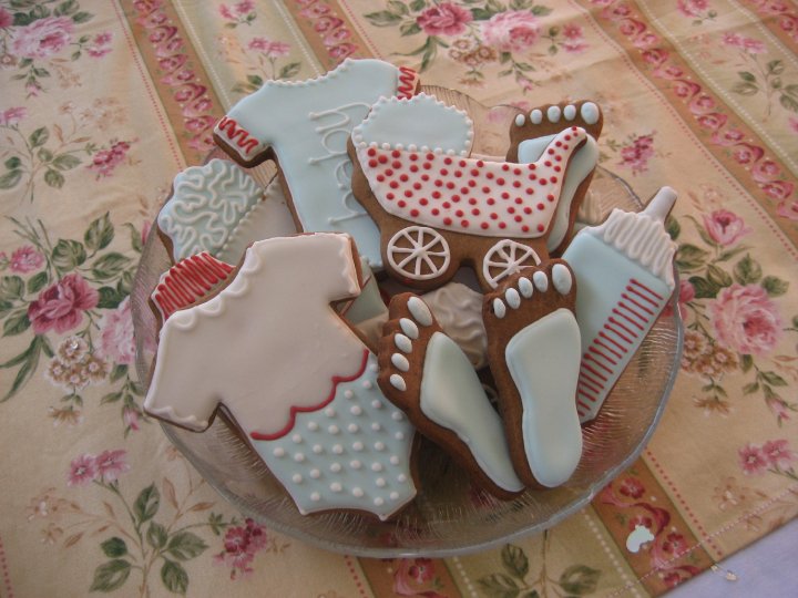 Sweet n' Pretty Iced cookies for a baby shower