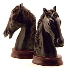 Black Horsehead Bookends