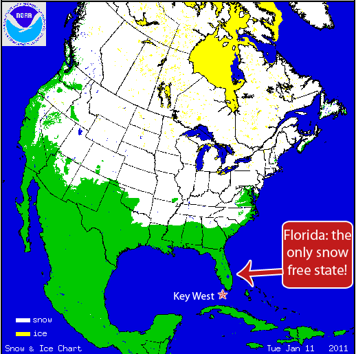 Key West Chronicle Key West Blog Florida Is Only SnowFree State, Including Hawaii!