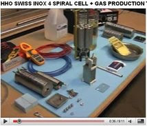 HHO SWISS INOX 4 SPIRAL CELL + GAS PRODUCTION TESTS