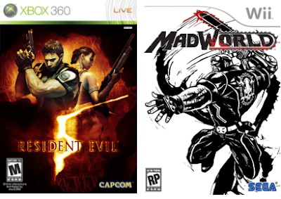 Resident Evil 5 and MadWorld Cover Art