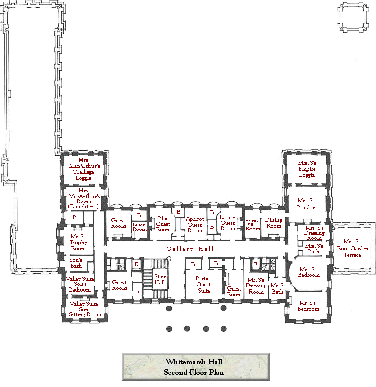 Mansion Floor Plans Whitemarsh Hall Wyndmoor