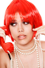 Luana at the red phone