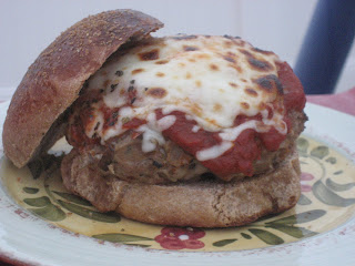 Turkey Bolognese Burgers on Toasted Garlic Buns