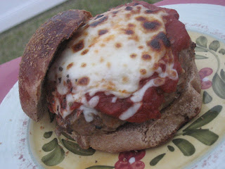 Turkey Bolognese Burgers on Toasted Garlic Buns