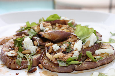 Giada's Grilled Eggplant and Goat Cheese Salad