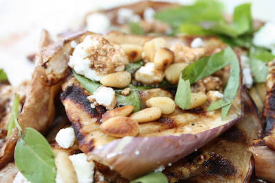 Giada's Grilled Eggplant and Goat Cheese Salad