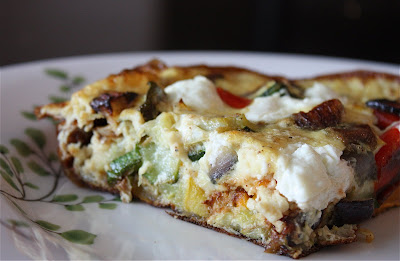 Roasted Vegetable and Goat Cheese Frittata