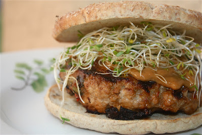 Turkey Burgers with Peanut Sauce