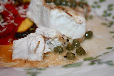 Grilled Rosemary Swordfish with Capers