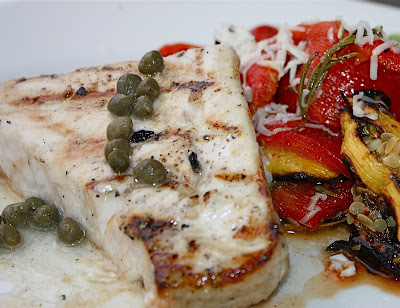 Grilled Rosemary Swordfish with Capers