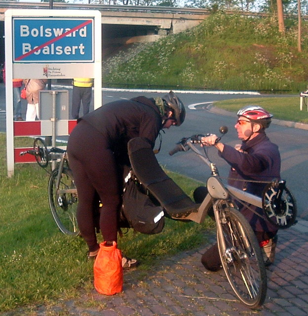 A view from the cycle path Fietselfstedentocht a jolly ride
