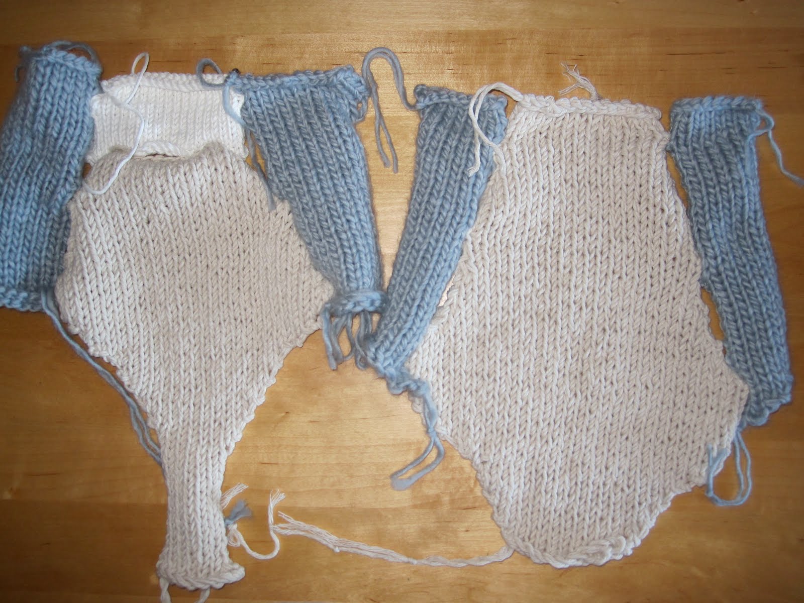 AMELIA AGOSTA Hand knitted underwear.