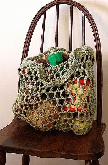 Eco Art Blog: Free Reusable Crocheted Grocery Bag Pattern