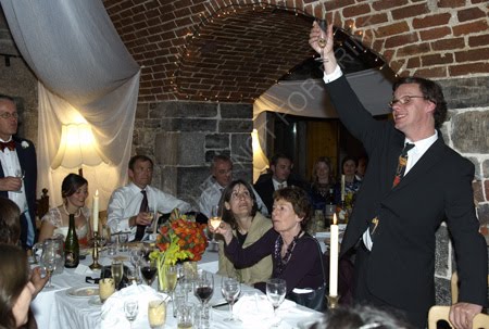 Tom giving a speech at my sisters wedding