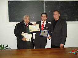 Dott.Bruno Aloi presidente del "Comitato Nazionale Colombo, dott. Alban Daci e sindaco Mario Cuneti