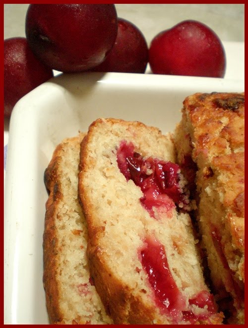 in love with food FRESH PLUM TEA LOAF (eggless)