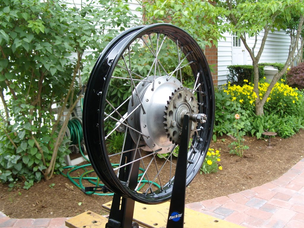spoked wheel ready to balance