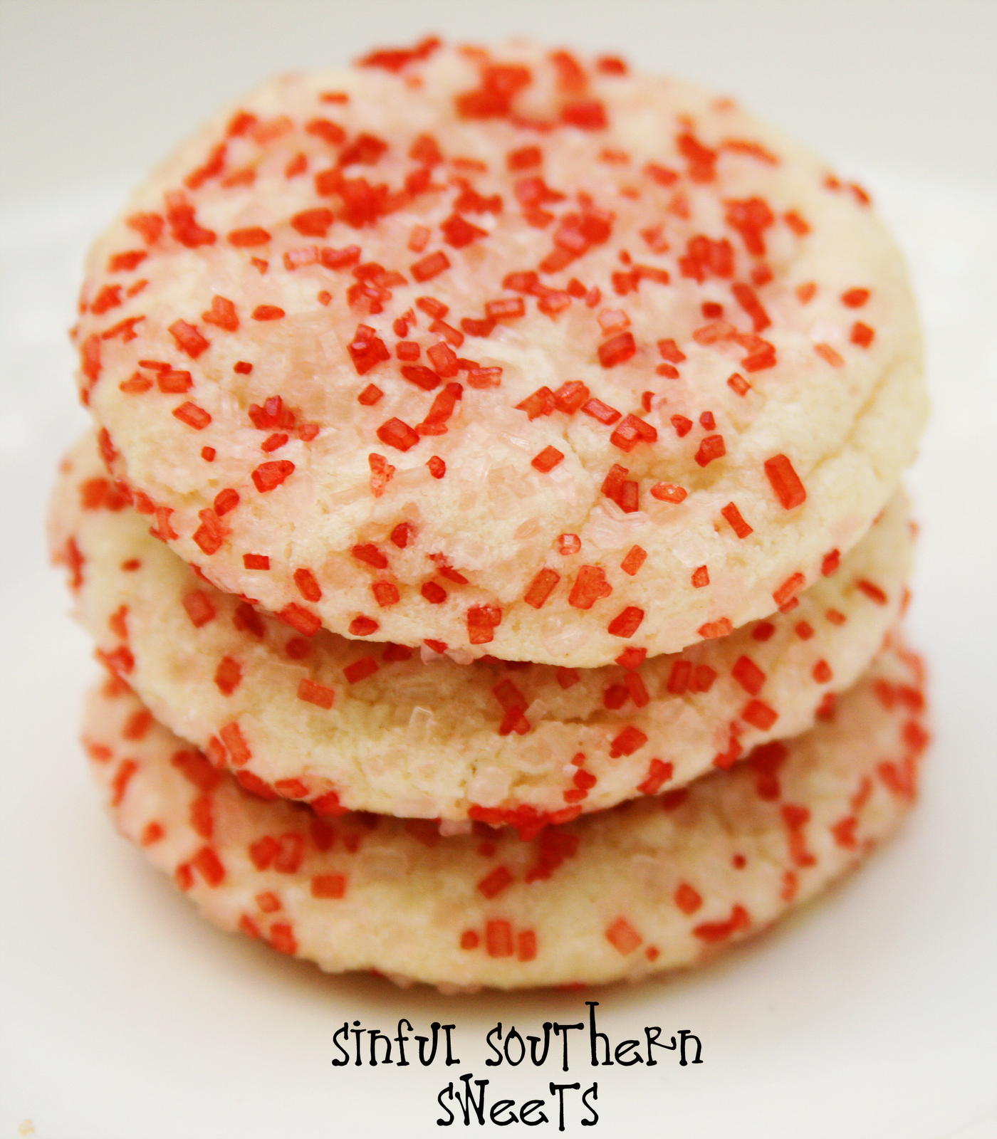 Sinful Southern Sweets Sprinkled Bakerystyle Sugar Cookies