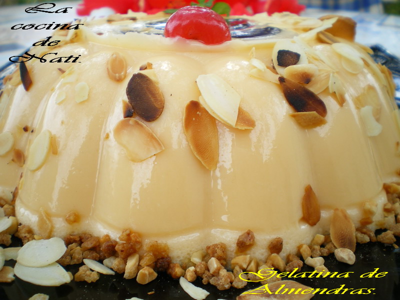 La Cocina de Nati. GELATINA DE ALMENDRAS.
