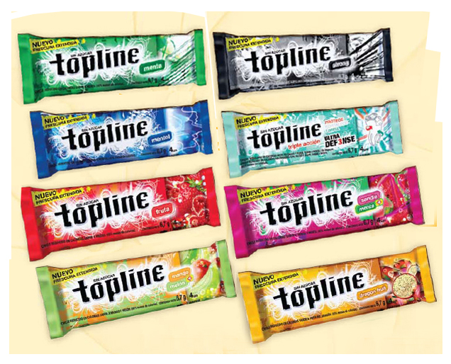 Topline Chicles Sin Azucar Características del producto...