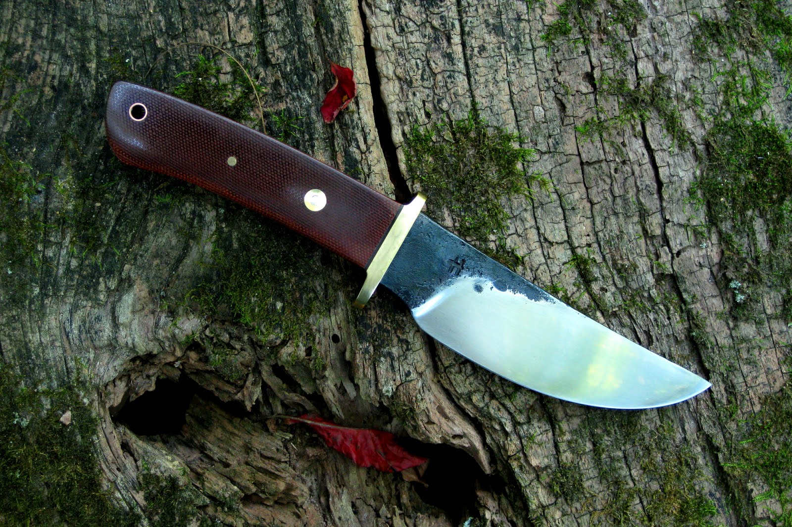R.E.H. Knives Knife 30. Brown Canvas Micarta, 5" Blade, 235.00