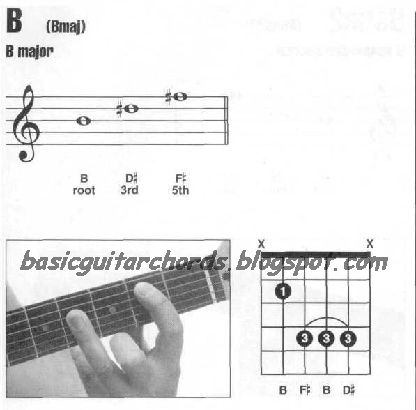 Basic Guitar Chords: Guitar Chords B major