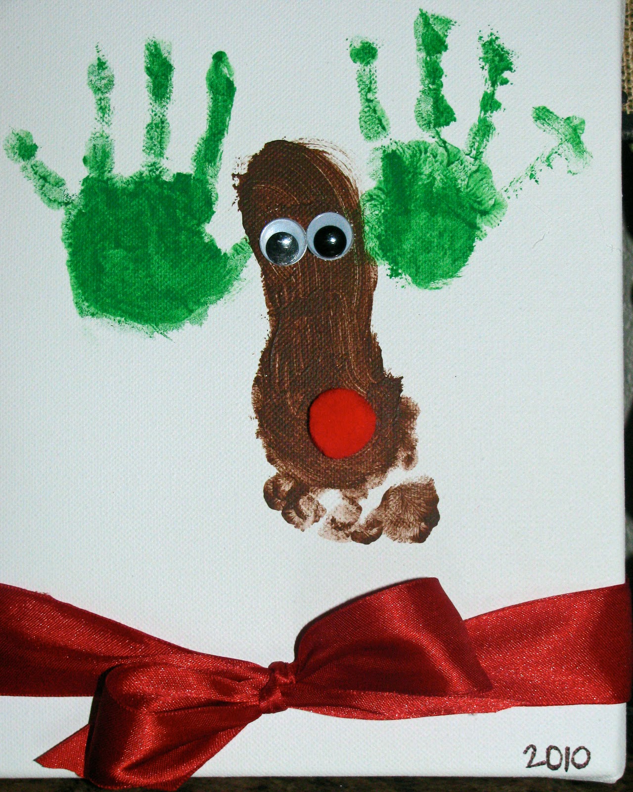 Oopsey Daisy: Book Advent: Day 7 {Hand & Footprint Reindeer}