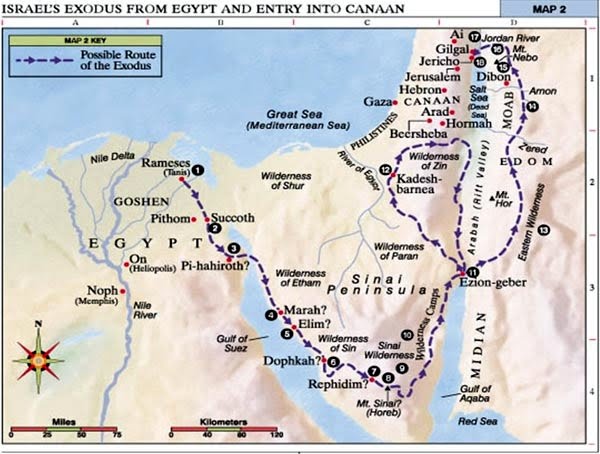 Read Your Bible.: Exodus Map