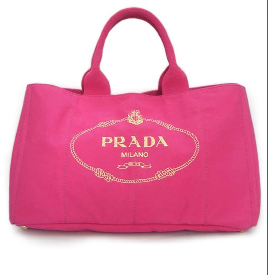 vintage handbags: Summer Prada Canvas Tote Bag For Sale