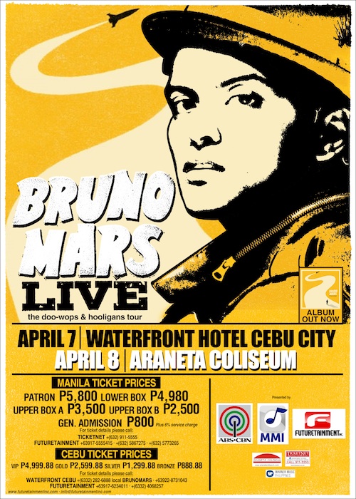 Bruno Mars Concert Philippines Manila and Cebu THE OFFICIAL BRUNO