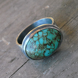 turquoise chunky ring