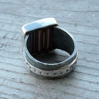 recycled fordite ring