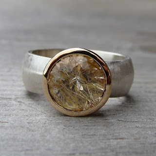 rutilated quartz ring