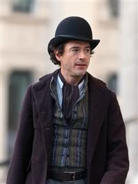 Robert Downey Jr as Sherlock Holmes in the movie Sherlock Holmes 2.
