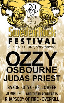 Judas Priest, Helloween, Styx y Damned al Sweden Rock Festival 2011