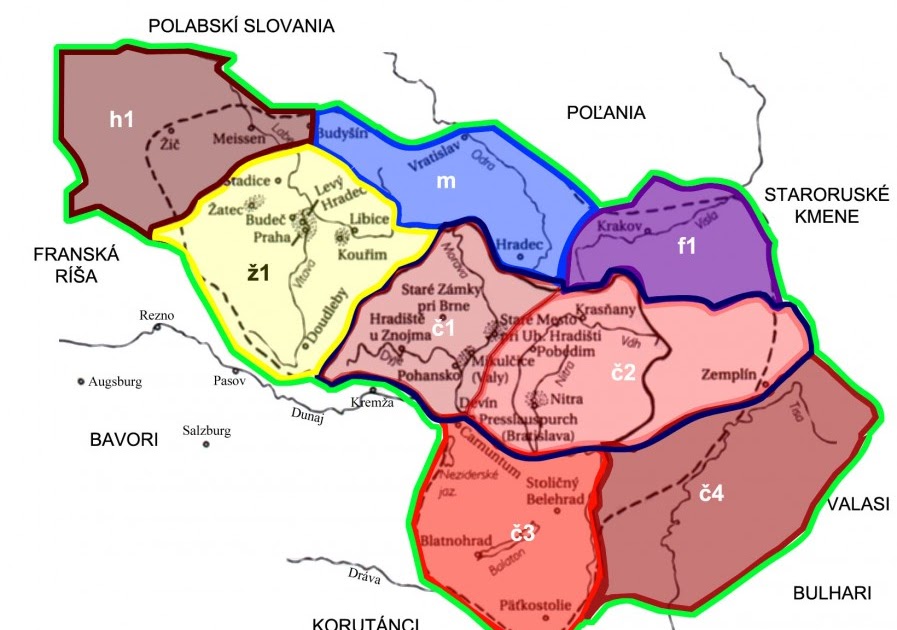 MAPY UHORSKA A SLOVENSKA: Mapa Veľkej Moravy podľa Antona Hrnka