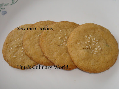 sesame coconut cookies