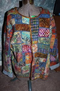 Choo Choo Quilters: Patchwork sweatshirt jacket