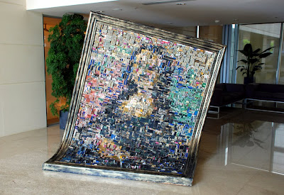 Digital Mona Lisa made of Motherboards from ASUS Taiwan