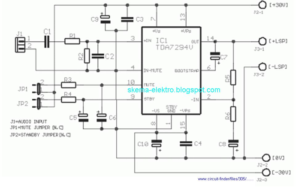 Power Amplifier 60 Watt Dengan IC TDA794 | schematic diagrams, repair