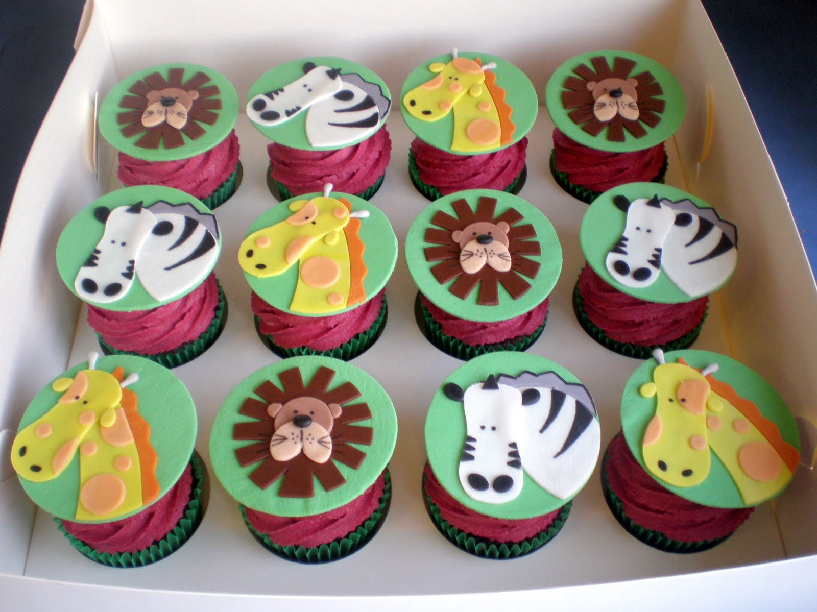 Sugar Siren Cakes Mackay Jungle Safari Animal Cupcake Tower